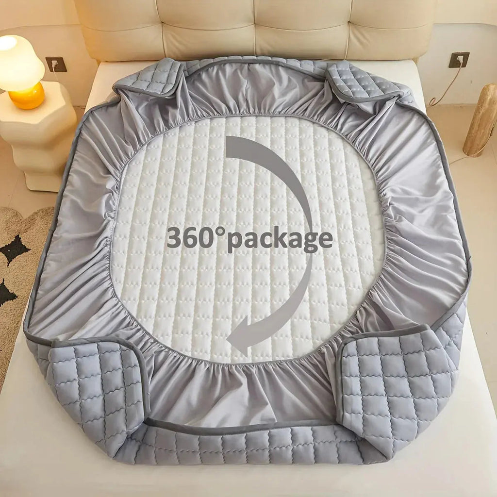 Quilted Protector With Waterproof Layer For Comfortable Sleep