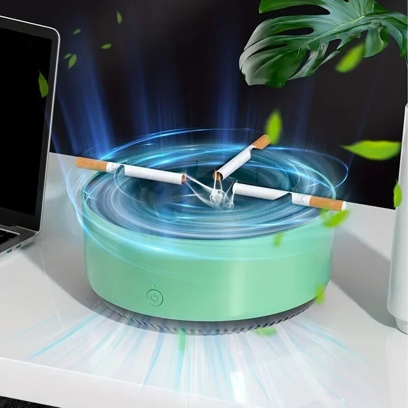 Smart Air Purifier Ashtray With Smoke Filtration For Everyday Indoor Air