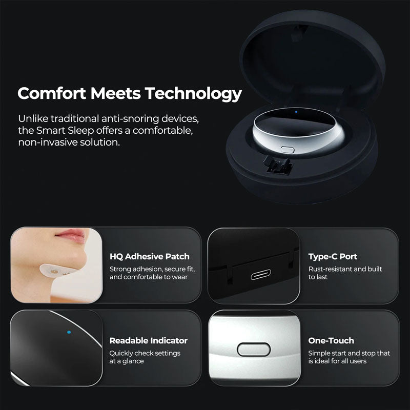 Smart Wearable Chin Clip With Snore Detection For Quieter Nights