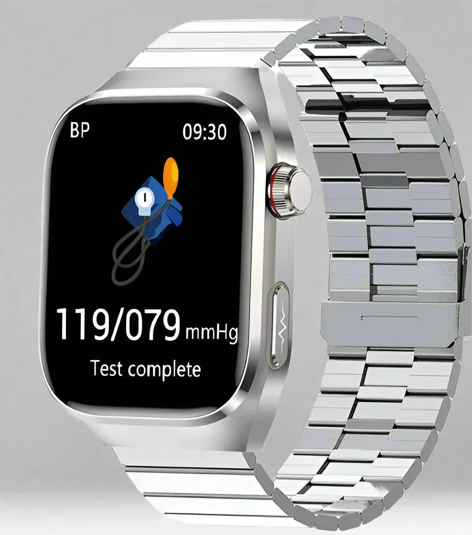 Smart Health Tracker: Sleek Smartwatch With ECG And Blood Sugar Monitoring