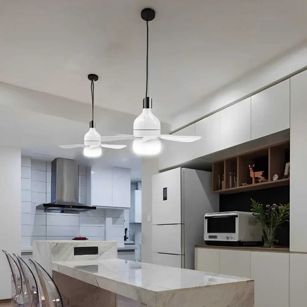 Smart LED Ceiling Fan With Modern Flush Mount And Custom Lighting