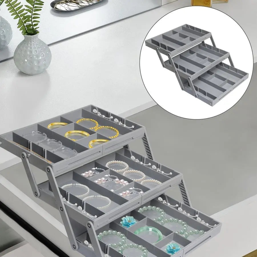 Smart Organizer Three-Tier Drawer Organizer And Adjustable Dividers For Kitchen And Office