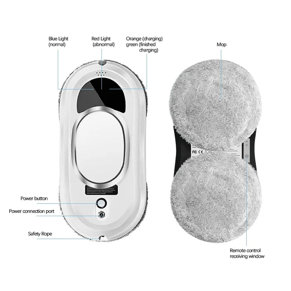 Smart Window Cleaner With AI Power And 5600Pa Suction For Streak Free Clarity