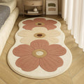 Floral Plush Area Rug With Non Slip Backing For Cozy Spaces