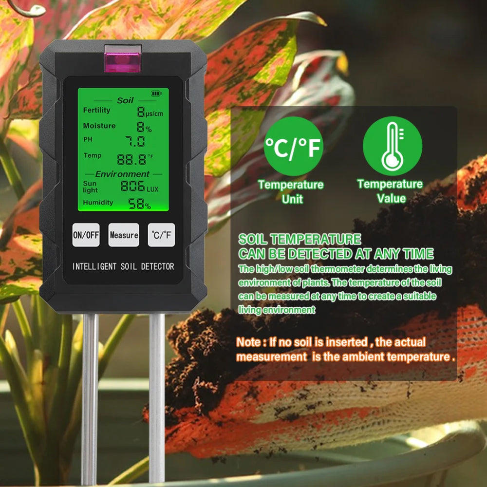 Probeync 6-In-One Soil Readout Meter For Healthy Plant Growth