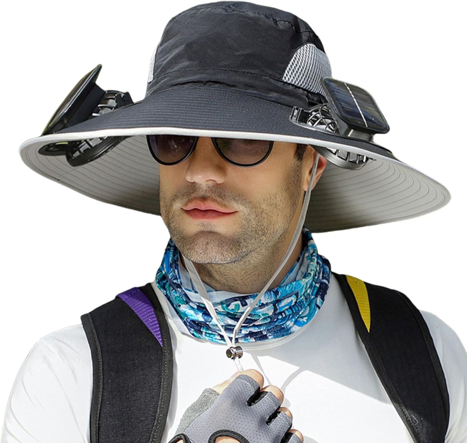 Solar Breeze Sun Powered Hat With Adjustable Fit And Dual Power