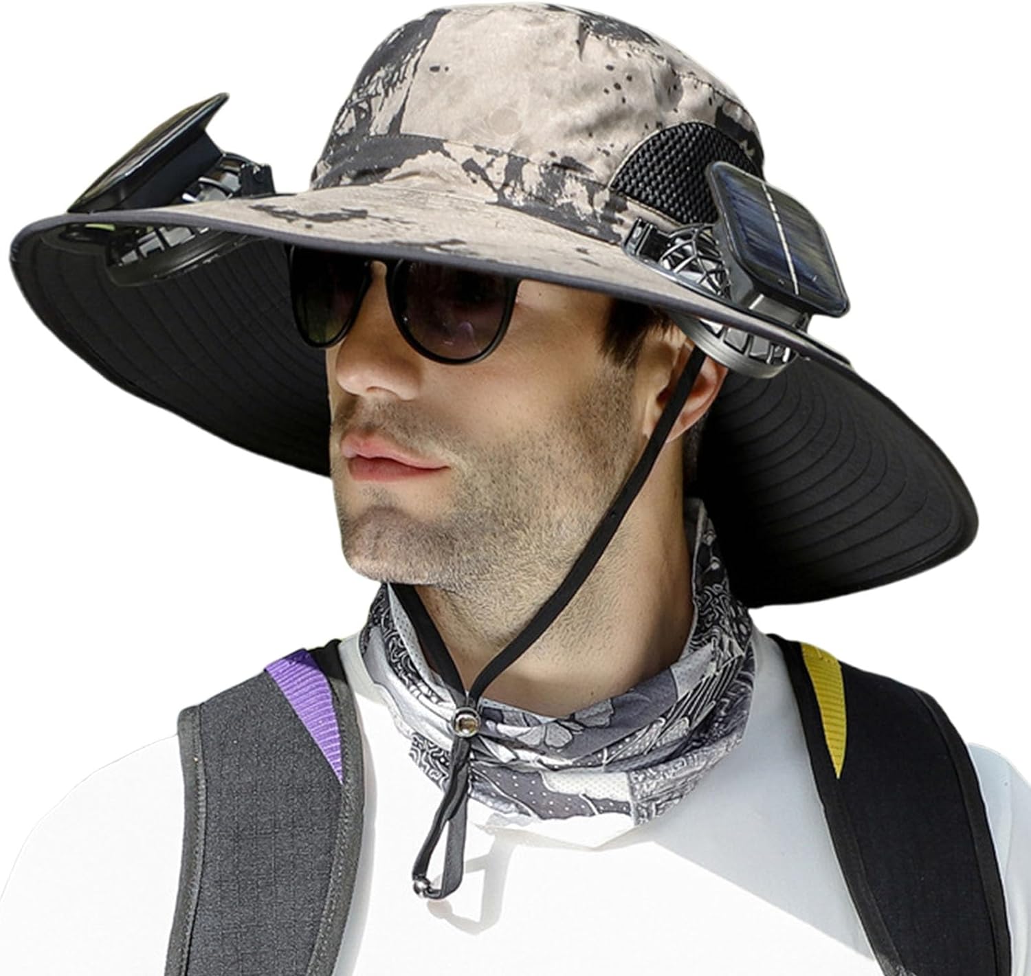 Solar Breeze Sun Powered Hat With Adjustable Fit And Dual Power