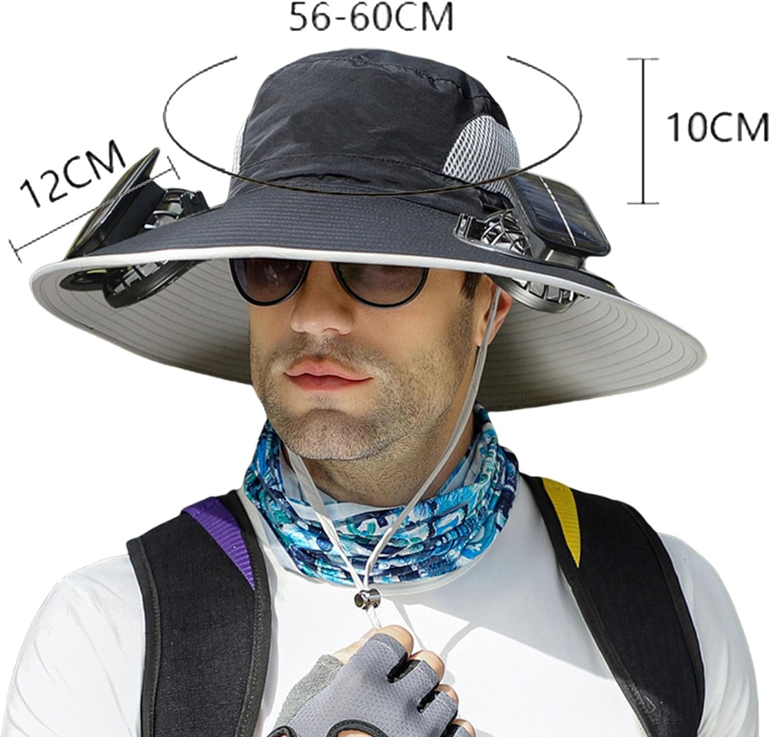 Solar Breeze Sun Powered Hat With Adjustable Fit And Dual Power