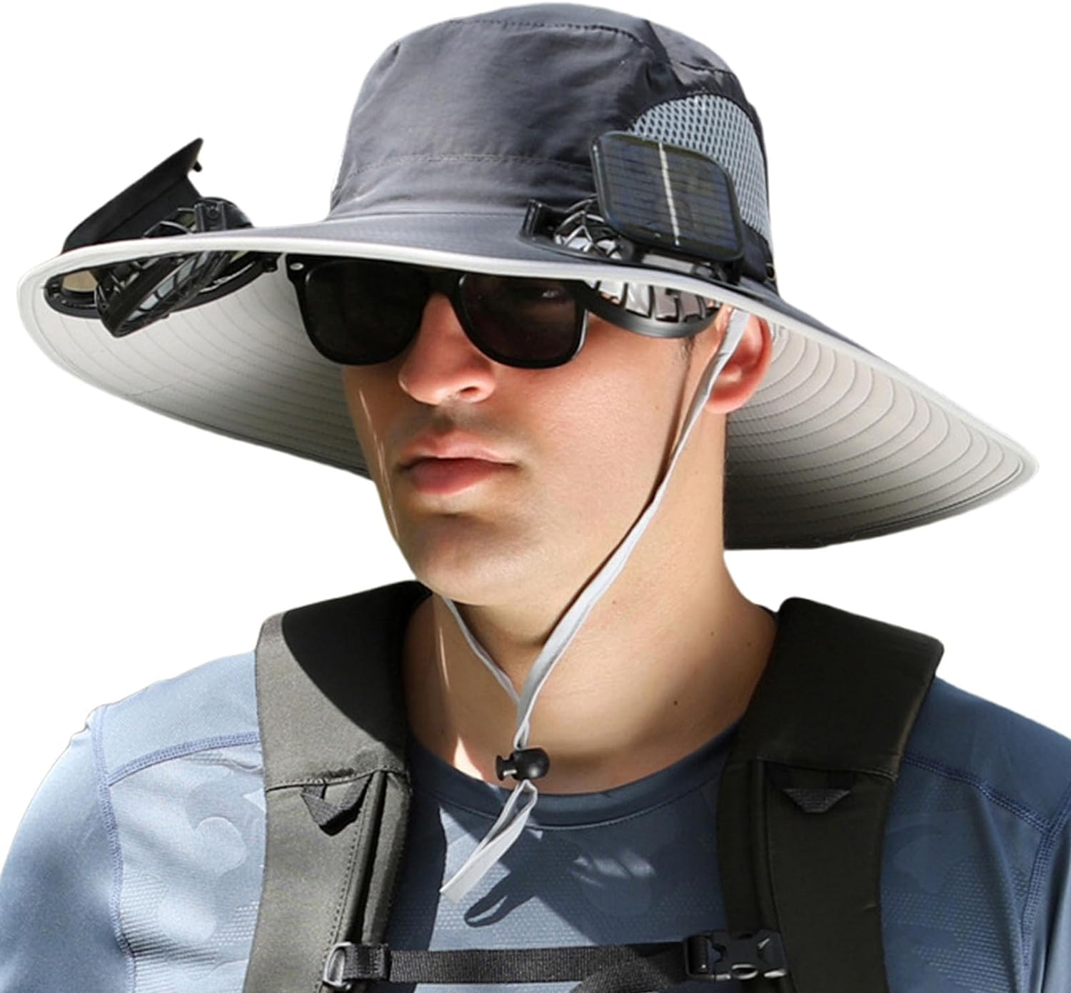 Solar Breeze Sun Powered Hat With Adjustable Fit And Dual Power