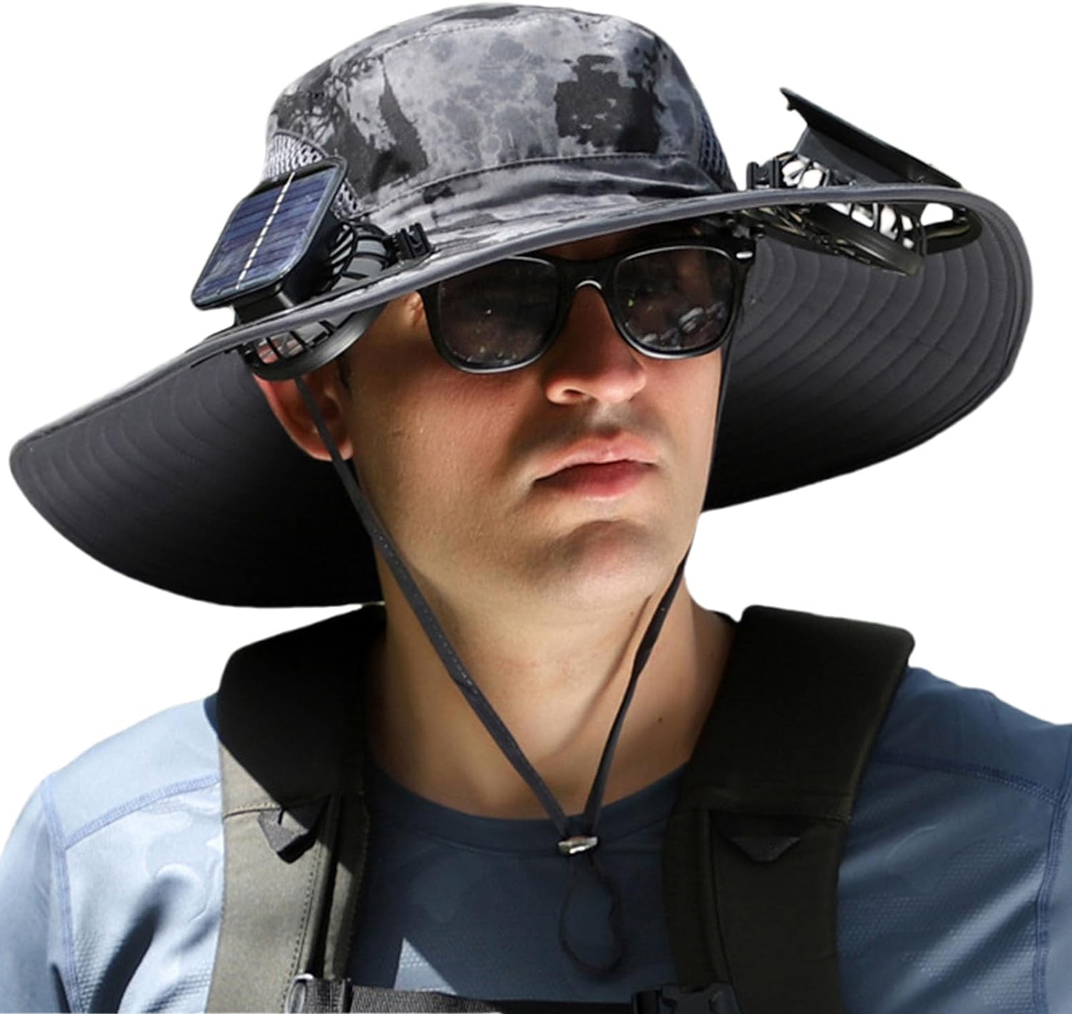 Solar Breeze Sun Powered Hat With Adjustable Fit And Dual Power