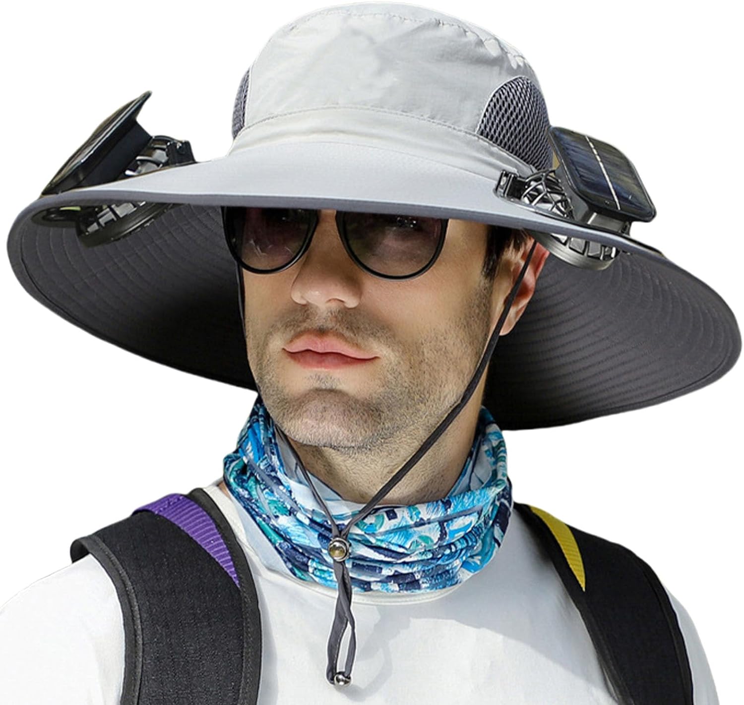 Solar Breeze Sun Powered Hat With Adjustable Fit And Dual Power