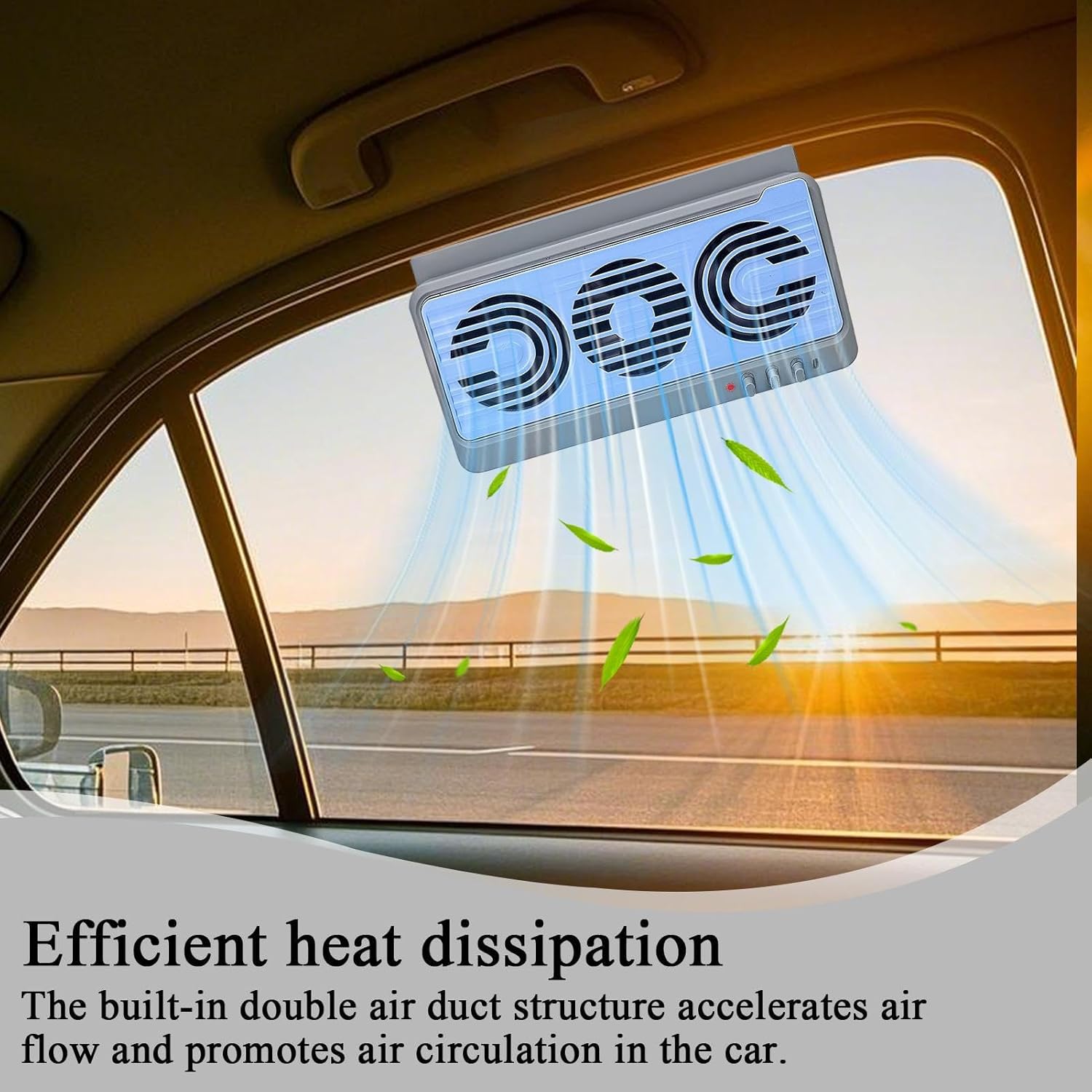Solar Powered Window Fan With Dual Duct Airflow For All Season Comfort