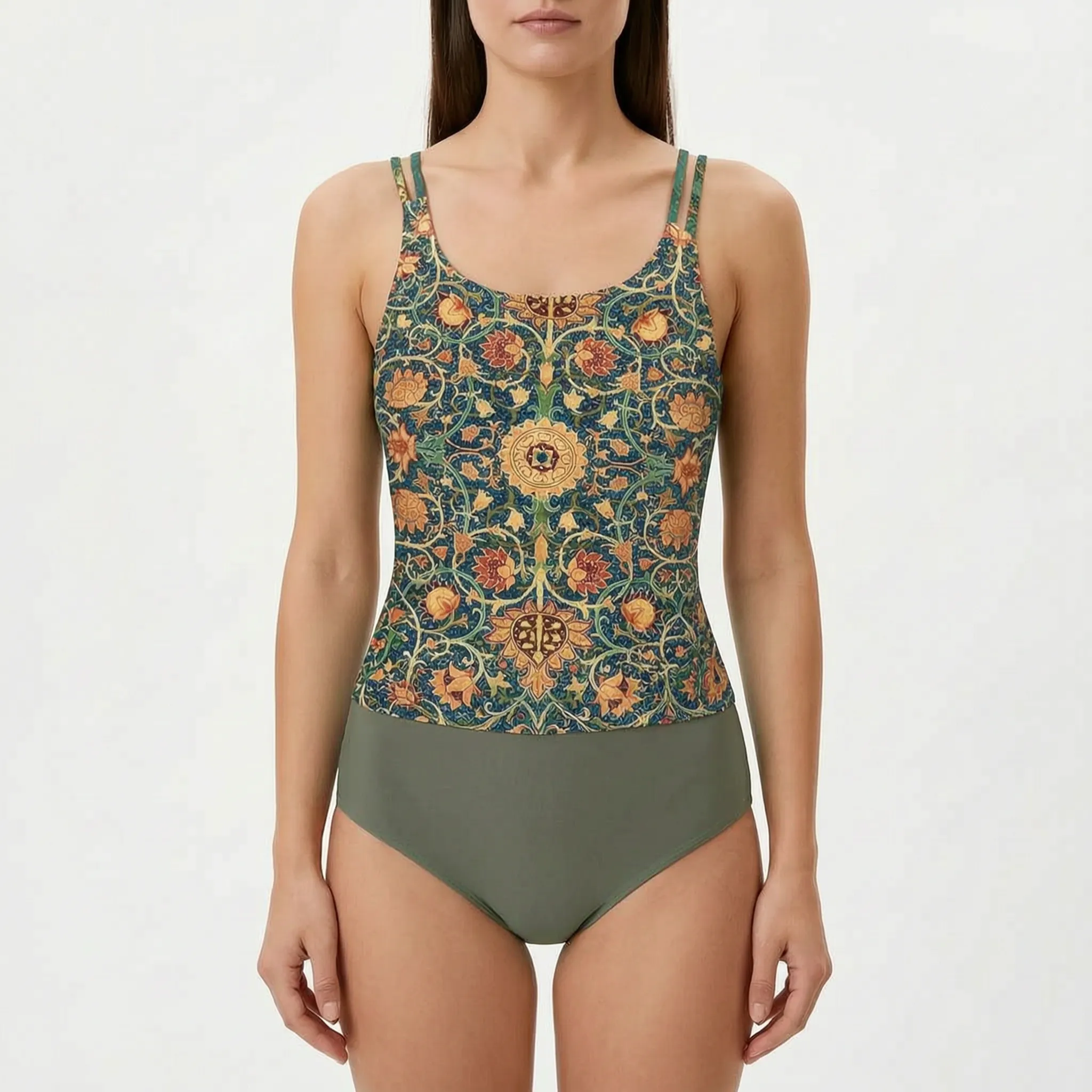 Printed Two Piece Tankini Set -  Beach Holidays - Ormexis
