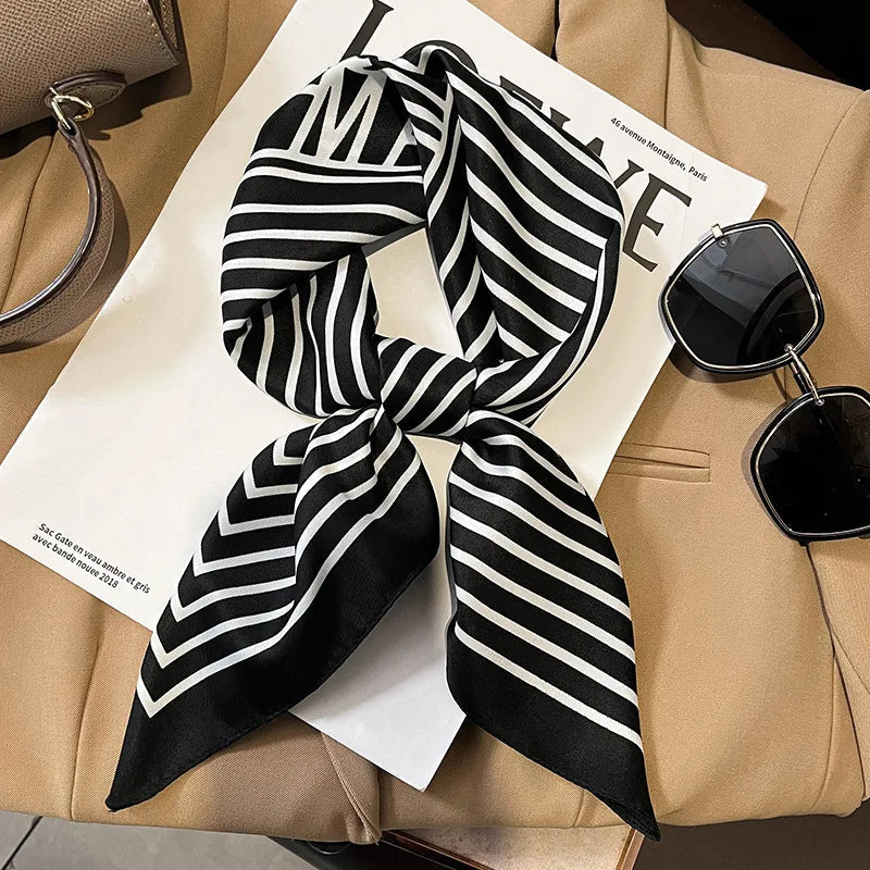 Sophie Silk Charm Scarf Versatile Plaid Accessory For Any Outfit