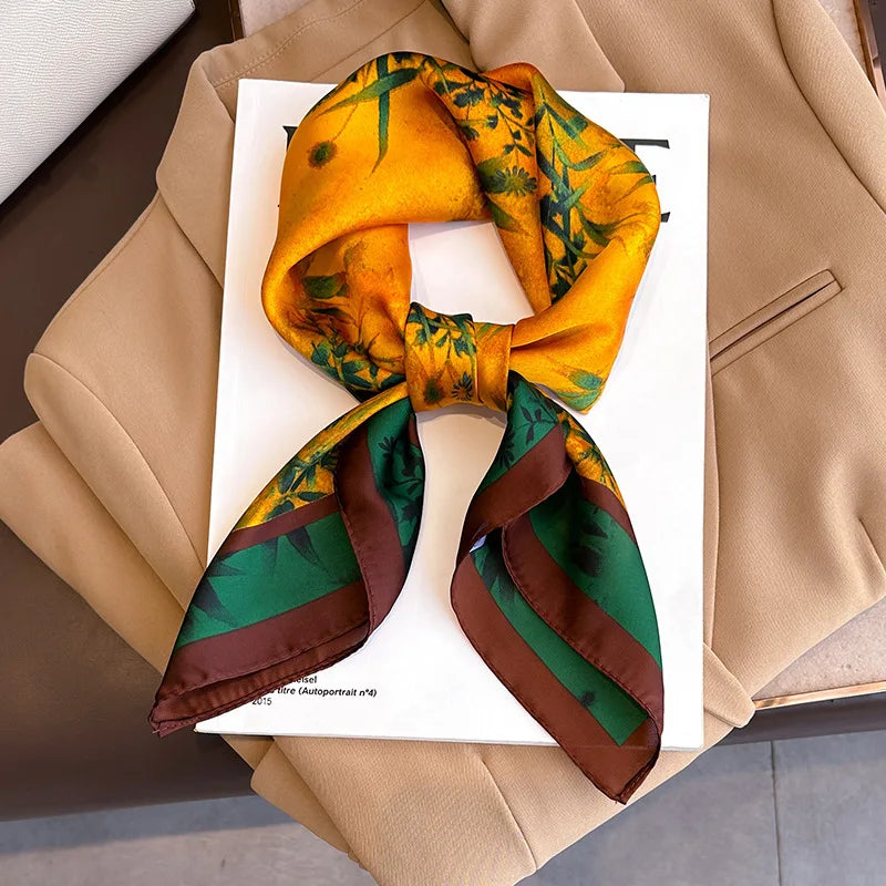 Sophie Silk Charm Scarf Versatile Plaid Accessory For Any Outfit