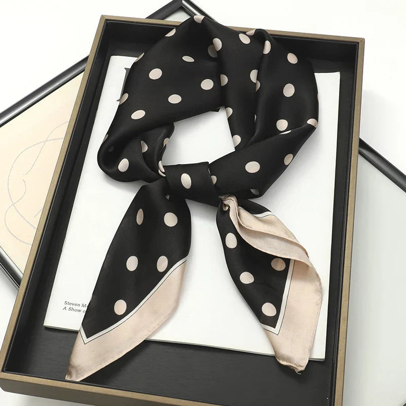 Sophie Silk Charm Scarf Versatile Plaid Accessory For Any Outfit