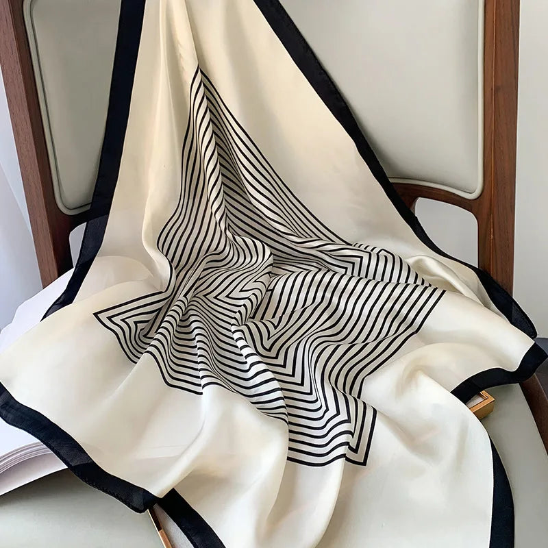 Sophie Silk Charm Scarf Versatile Plaid Accessory For Any Outfit