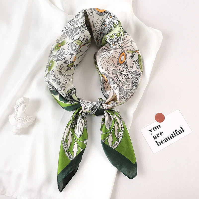 Sophie Silk Charm Scarf Versatile Plaid Accessory For Any Outfit
