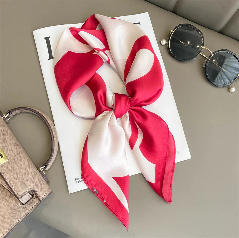 Sophie Silk Charm Scarf Versatile Plaid Accessory For Any Outfit