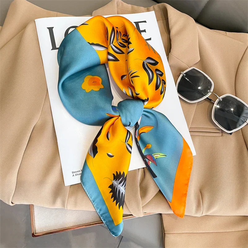 Sophie Silk Charm Scarf Versatile Plaid Accessory For Any Outfit