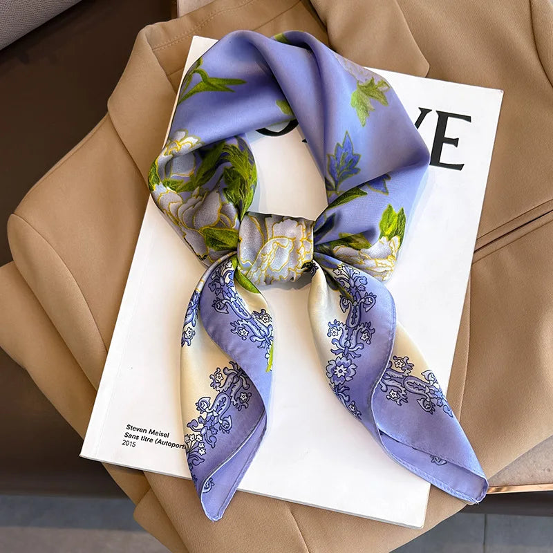 Sophie Silk Charm Scarf Versatile Plaid Accessory For Any Outfit