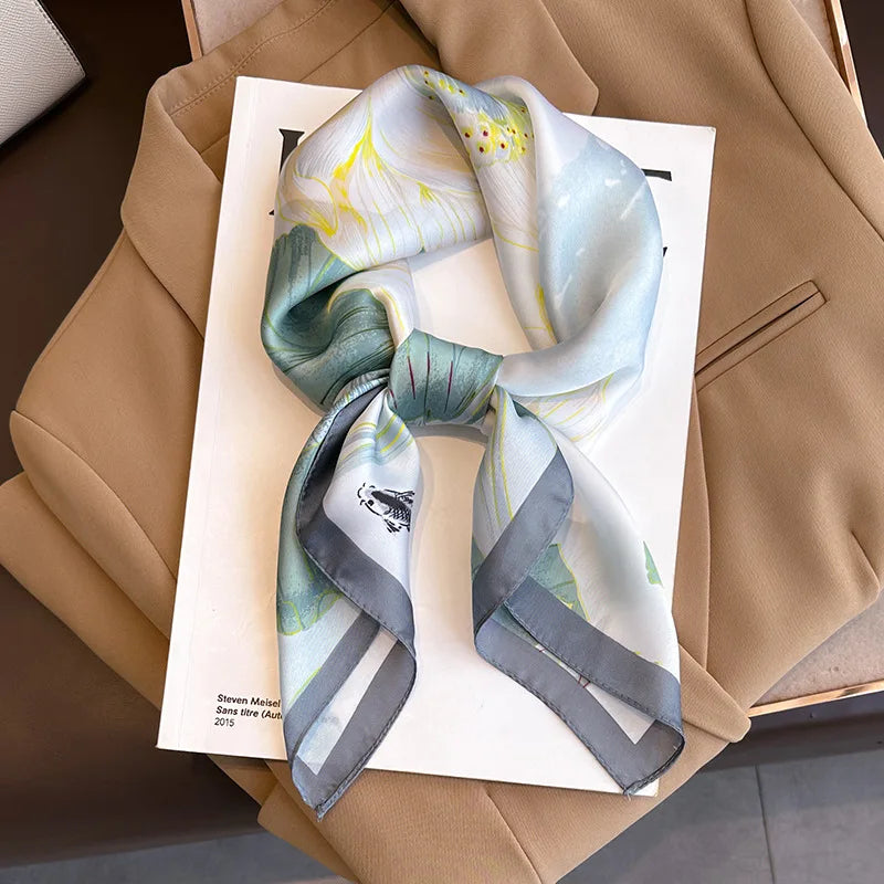Sophie Silk Charm Scarf Versatile Plaid Accessory For Any Outfit