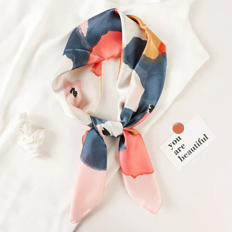 Sophie Silk Charm Scarf Versatile Plaid Accessory For Any Outfit