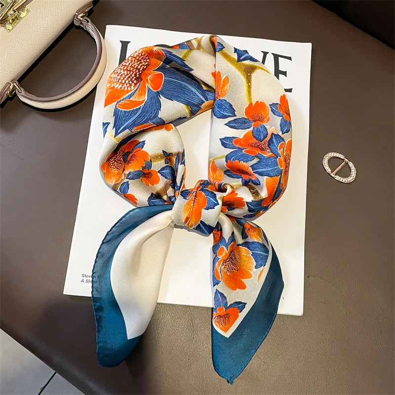 Sophie Silk Charm Scarf Versatile Plaid Accessory For Any Outfit
