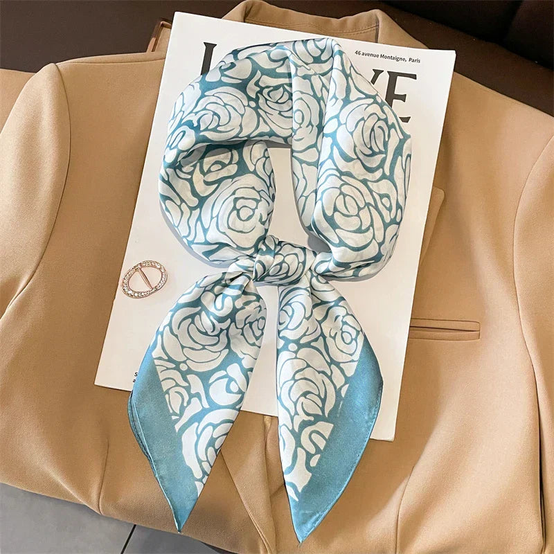 Sophie Silk Charm Scarf Versatile Plaid Accessory For Any Outfit