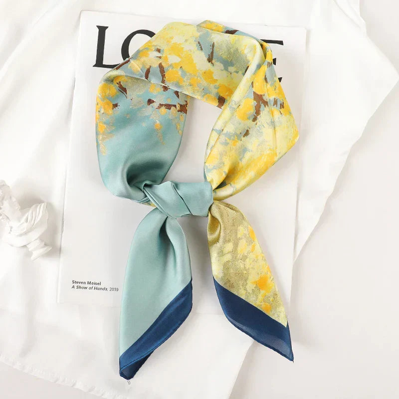 Sophie Silk Charm Scarf Versatile Plaid Accessory For Any Outfit