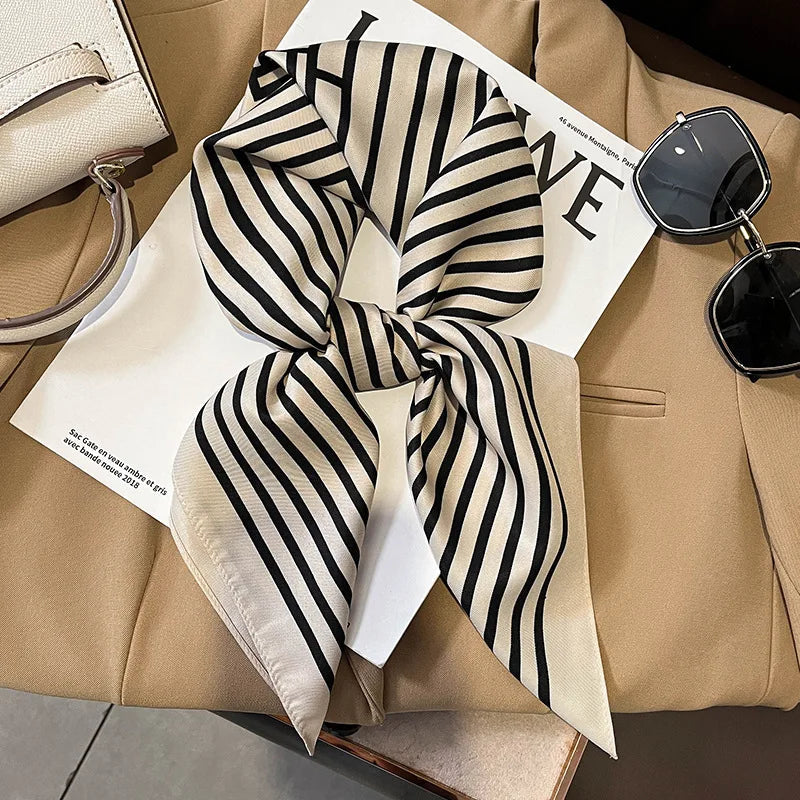 Sophie Silk Charm Scarf Versatile Plaid Accessory For Any Outfit