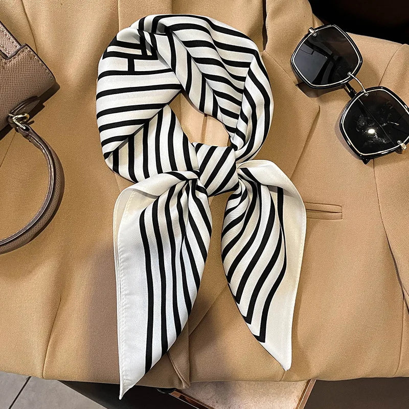 Sophie Silk Charm Scarf Versatile Plaid Accessory For Any Outfit