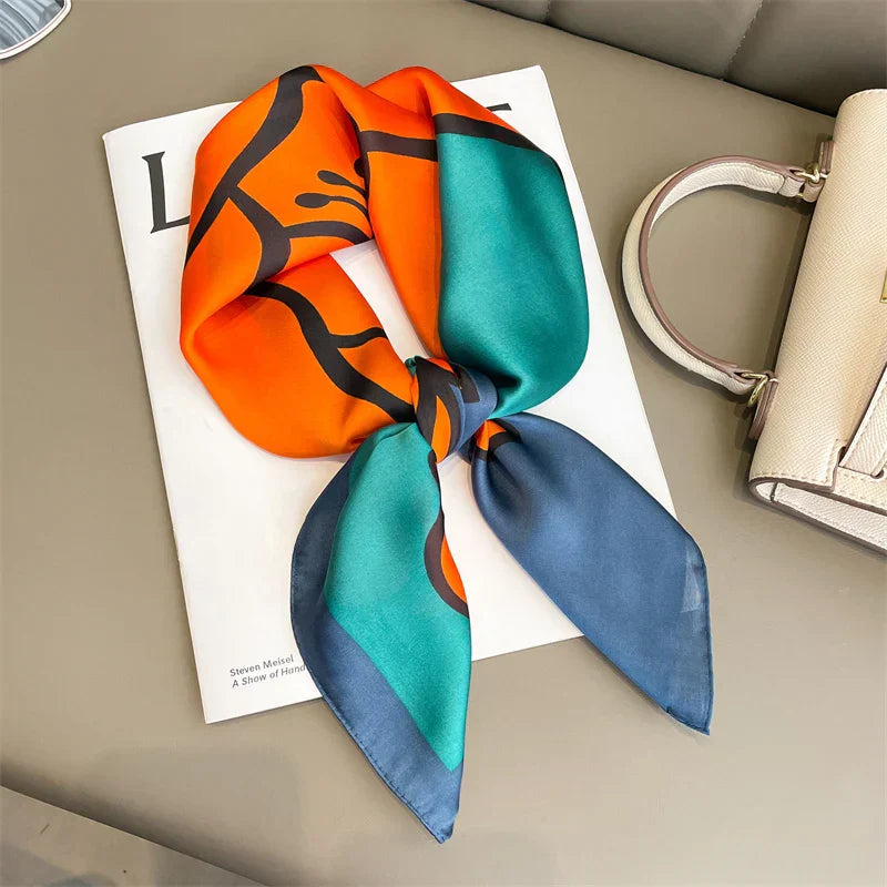 Sophie Silk Charm Scarf Versatile Plaid Accessory For Any Outfit