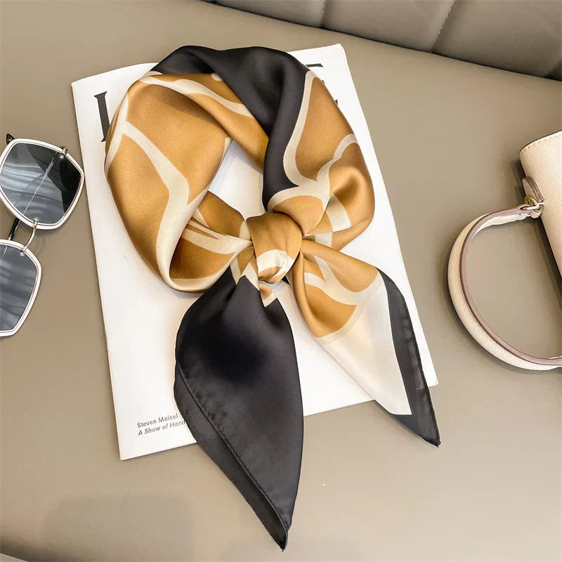 Sophie Silk Charm Scarf Versatile Plaid Accessory For Any Outfit