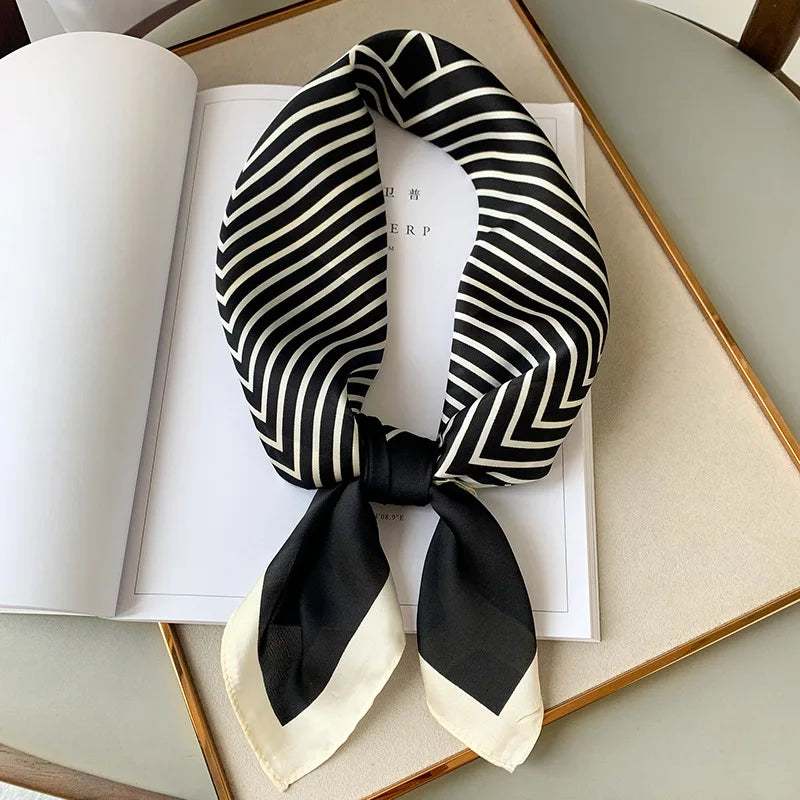 Sophie Silk Charm Scarf Versatile Plaid Accessory For Any Outfit