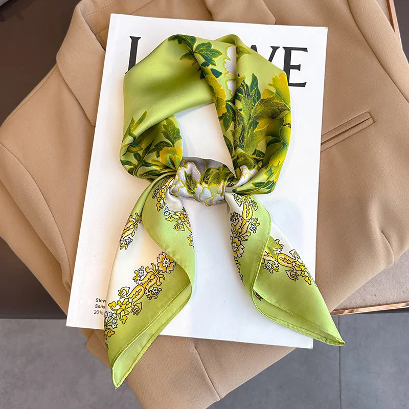 Sophie Silk Charm Scarf Versatile Plaid Accessory For Any Outfit