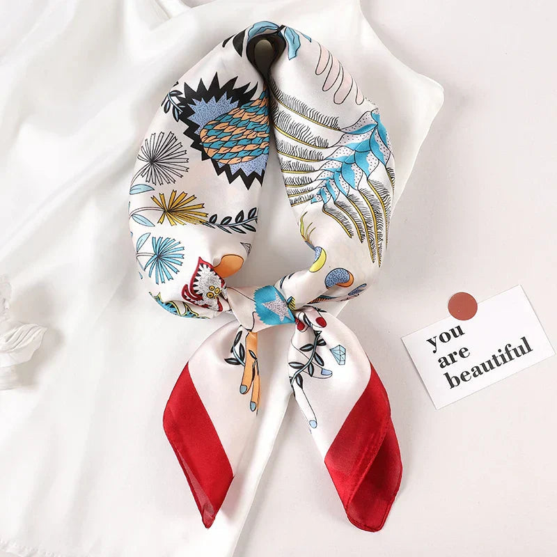 Sophie Silk Charm Scarf Versatile Plaid Accessory For Any Outfit