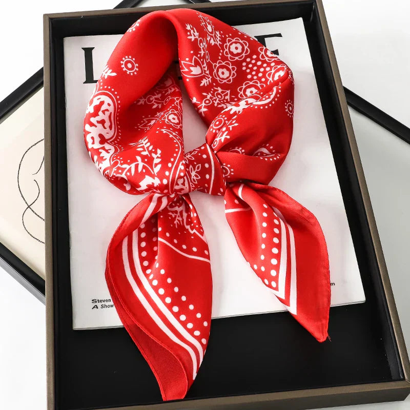 Sophie Silk Charm Scarf Versatile Plaid Accessory For Any Outfit