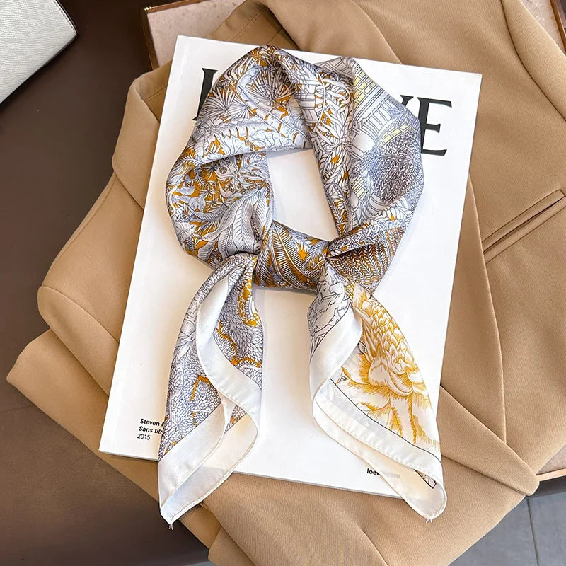Sophie Silk Charm Scarf Versatile Plaid Accessory For Any Outfit