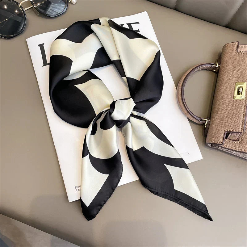Sophie Silk Charm Scarf Versatile Plaid Accessory For Any Outfit