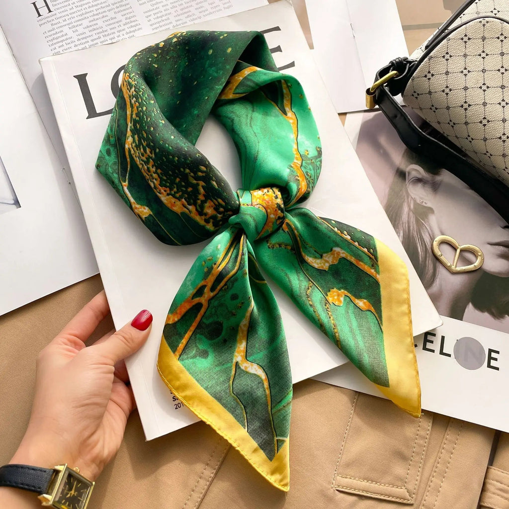 Sophie Silk Charm Scarf Versatile Plaid Accessory For Any Outfit