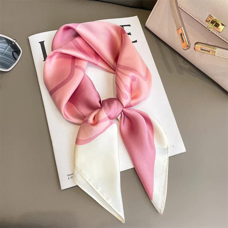 Sophie Silk Charm Scarf Versatile Plaid Accessory For Any Outfit