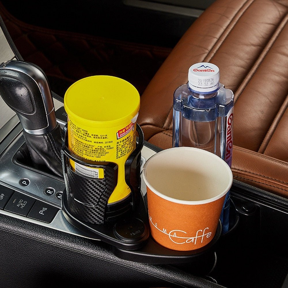 Space Saver 2-In-1 Cup Holder With Adjustable Base And Rotating Access
