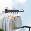 Space Saver Wall Mounted Retractable Clothes Drying Rack For Small Laundry Areas