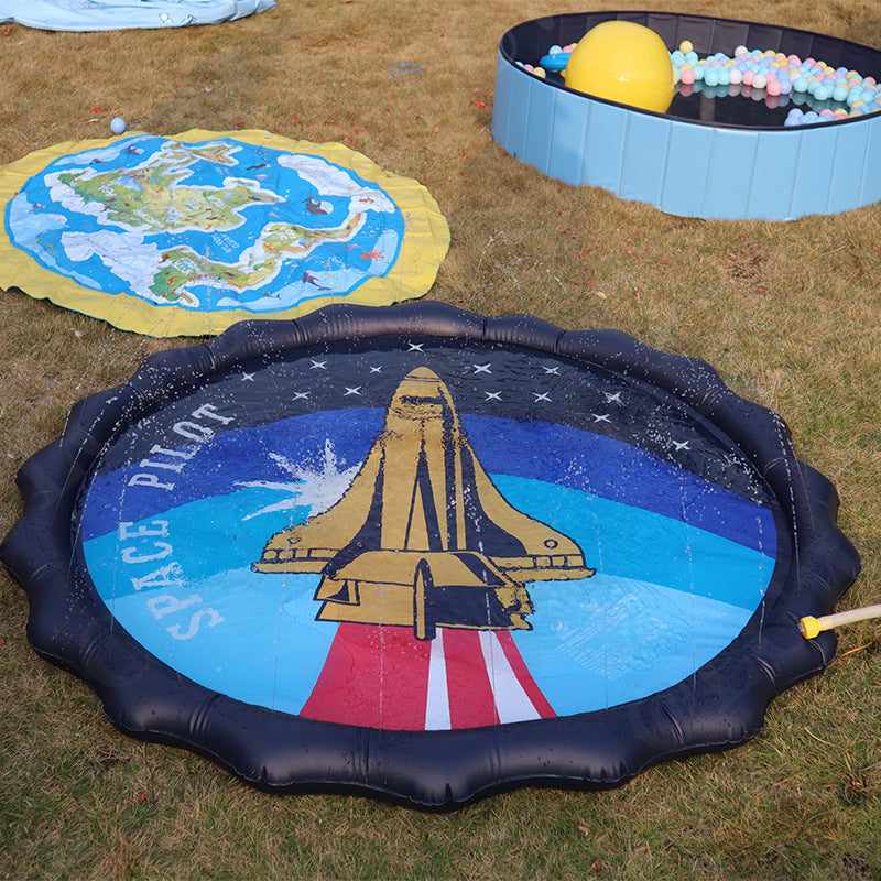 Splash Fun Outdoor Water Mat Featuring Spray System