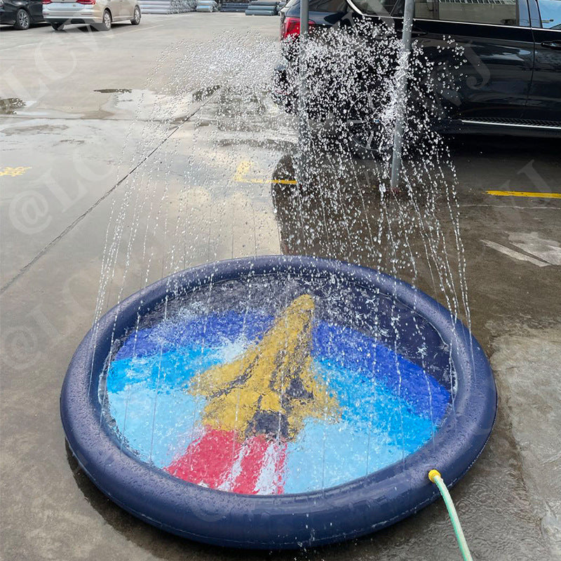 Splash Fun Outdoor Water Mat Featuring Spray System