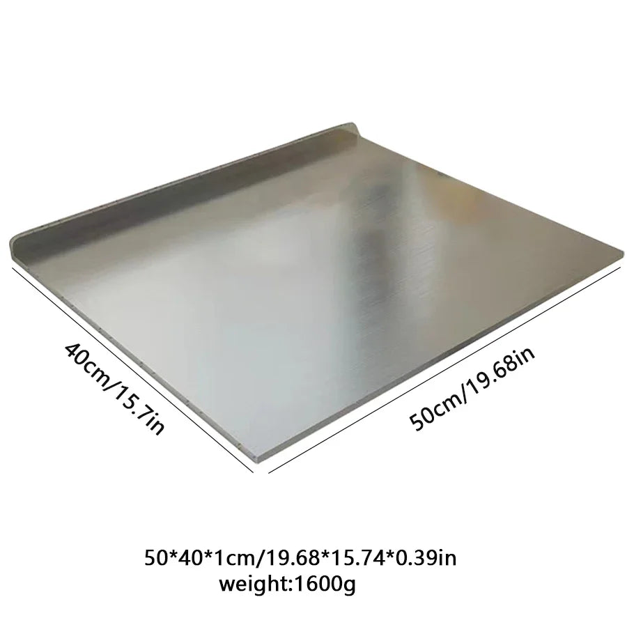 Large Stainless Steel Dual-Sided Cutting Board for Versatile Food Prep
