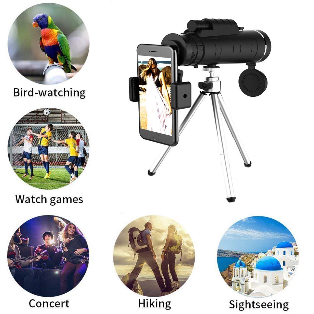 Starscope HD Monocular With 10X Magnification And Smartphone Holder For Clear Views