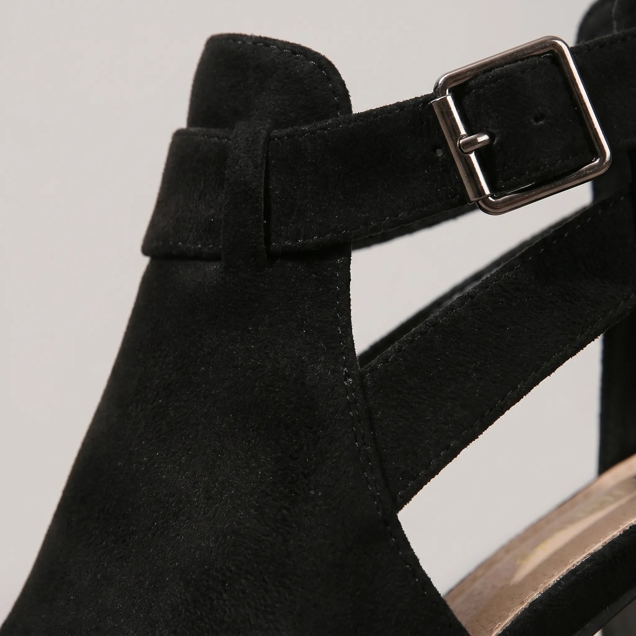 Peep-Toe Block Heel Sandals -  Adding Subtle Height - Ormexis
