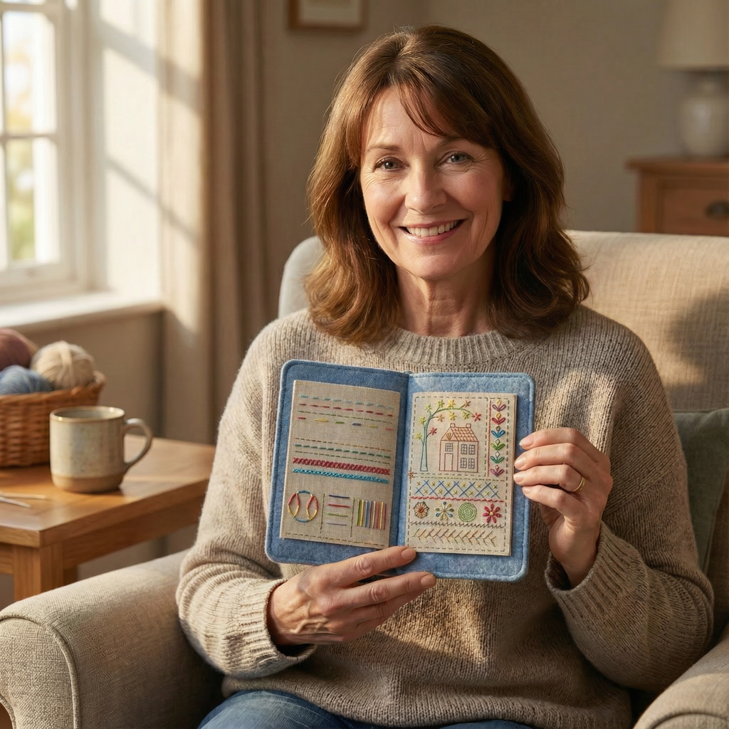 Stitchwell Beginner Embroidery Kit With 106 Removable Stitches, Complete Needlework Set